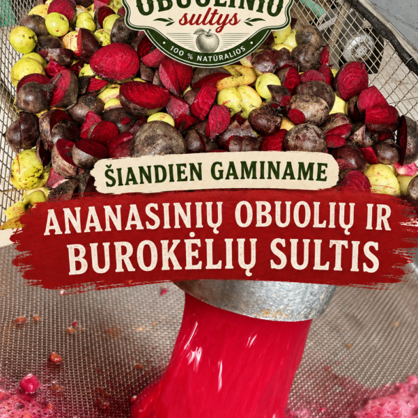 Ananasinių obuolių ir burokėlių sultys